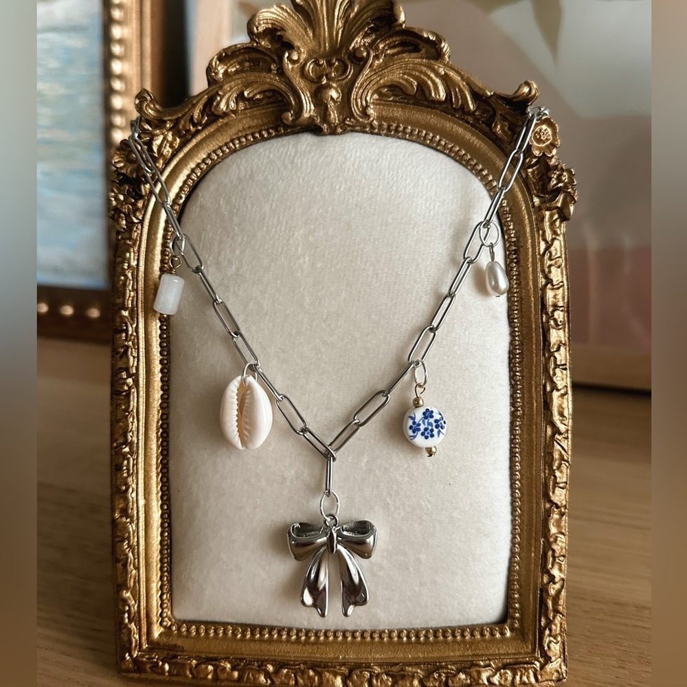 Coastal Coquette Inspired Charm Necklacee